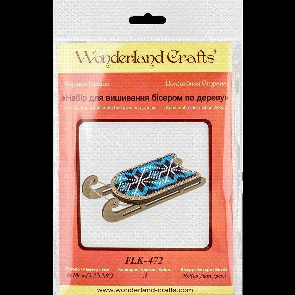 Beaded Sled Stitch Kit: Plywood Embroidery Craft (LK-472)