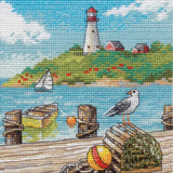 Counted Cross Stitch Kit Dimensions Gold Petite  6"X6" -Dockside (18 Count), 70-65230