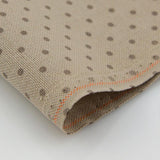 Embroidery Evenweave Fabric 32ct Beige with Khaki Dots, Embroidery Material Zweigart Murano precut