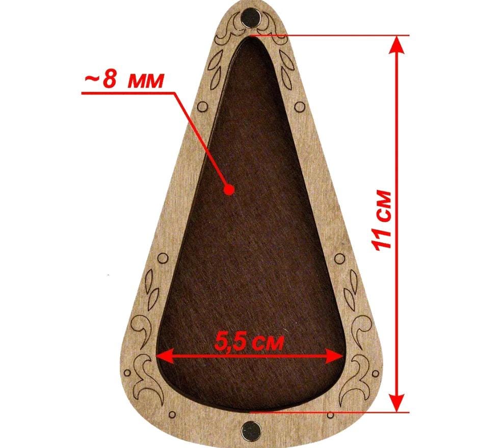 Organizer plywood for scissors with magnetic lid, 3"x5.3" IN, ZB-025