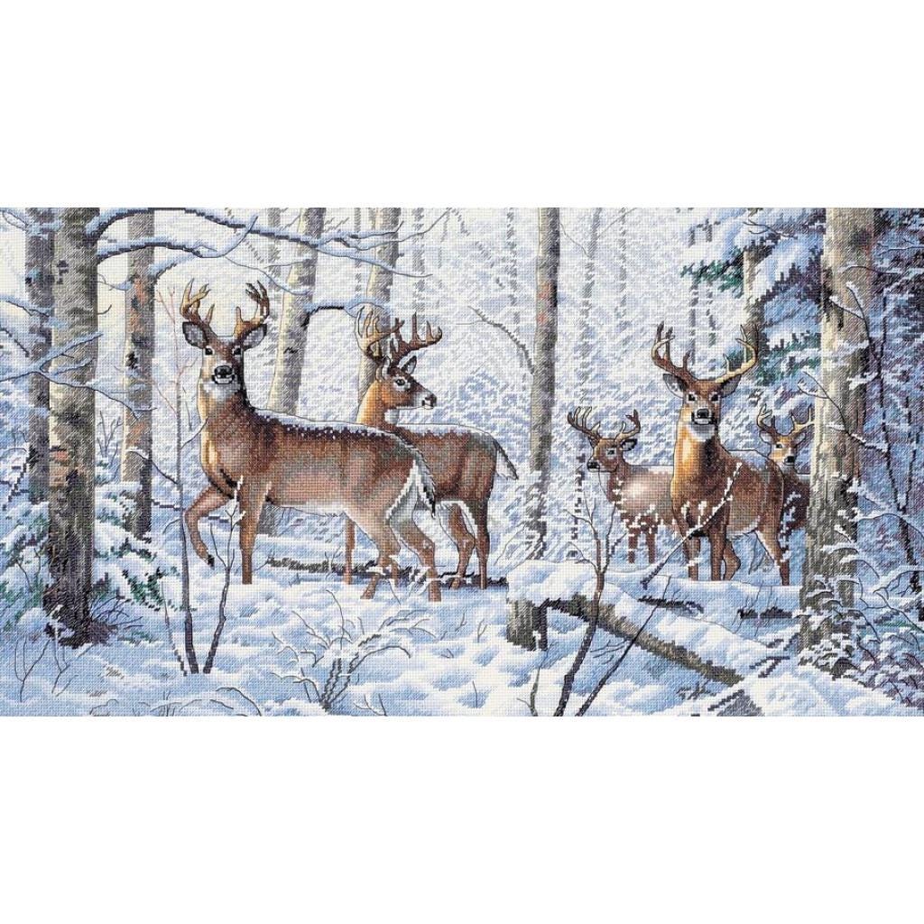 Counted Cross Stitch Kit DIMENSIONS Gold Collection, Woodland Winter, 35130