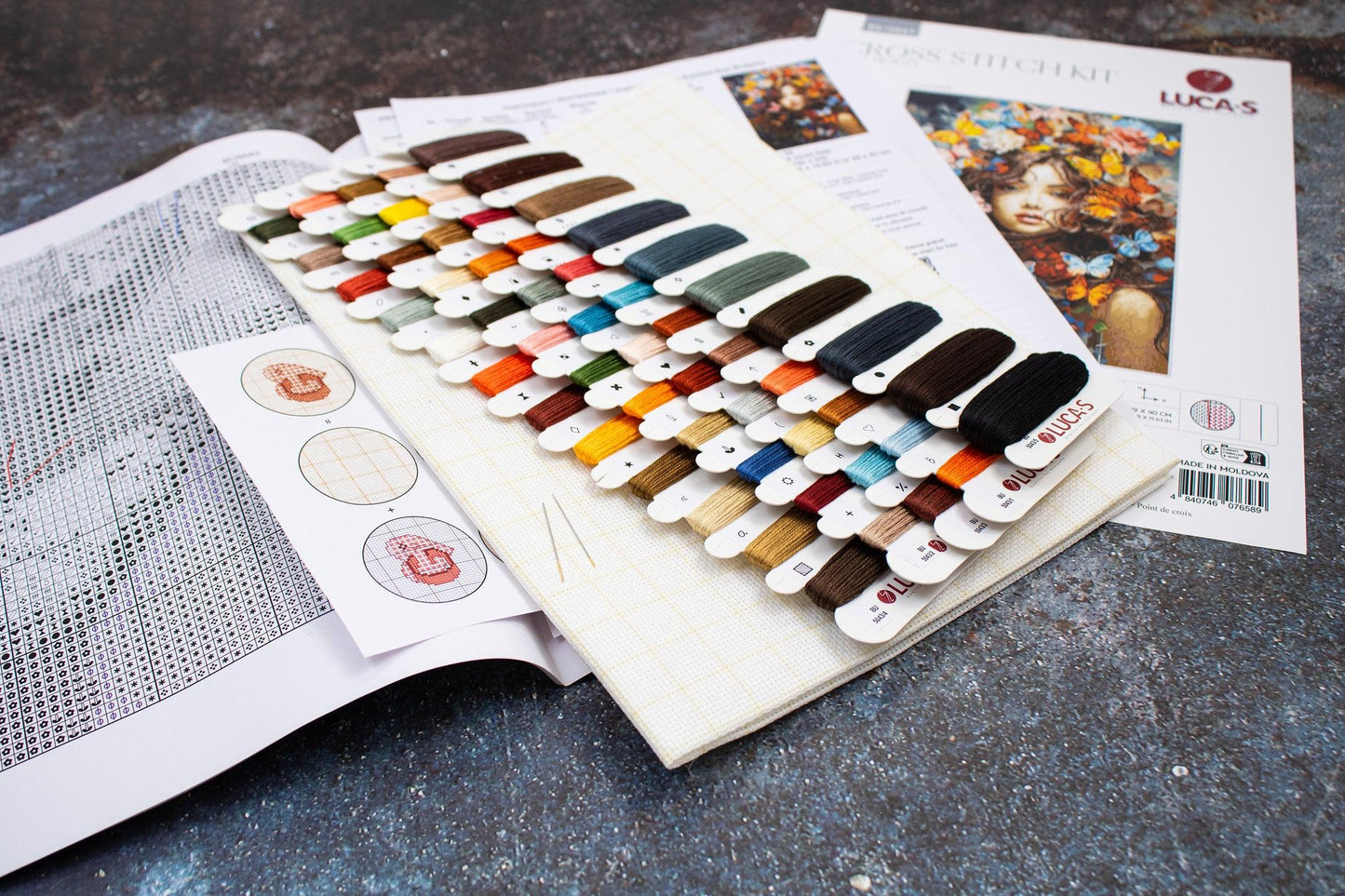 Counted Cross Stitch Kit Luca-S - Butterflies Magic, BU5043