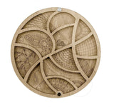 Organizer plywood for beads with magnetic lid, Sea currents, 14.5 cm, ZB-034