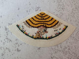Counted Cross Stitch Kit – Beekeeper Gnome Toy, Linen Fabric & Beads, DIY Embroidery