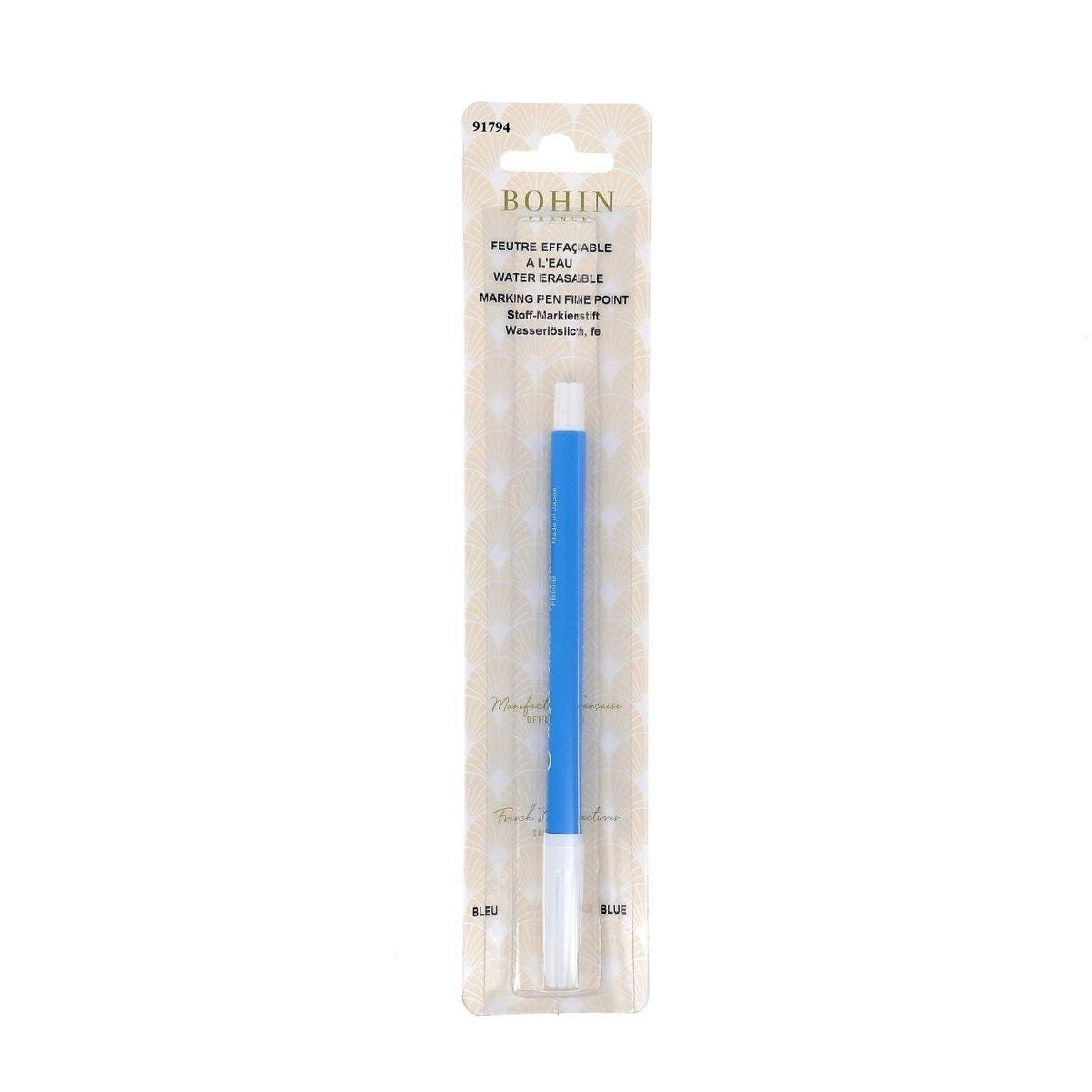 Blue Fabric Pen – Water Erasable | Bohin France 91794