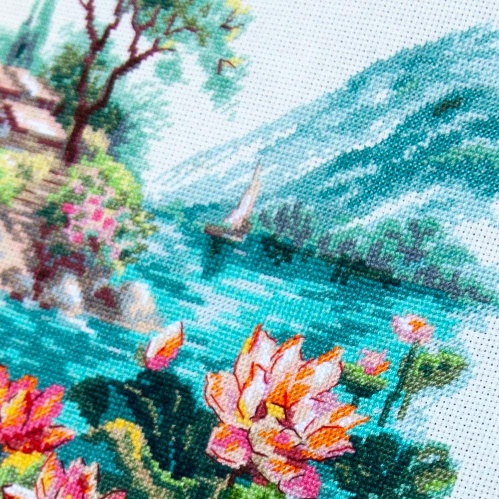 Magic Needle Counted Cross Stitch Kit Blooming Lotuses, 70-01