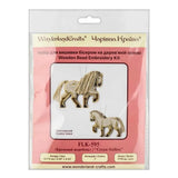 Bead Embroidery Kit: Palomino Stallion, Double-Sided Wood Model