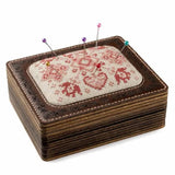 DIY Plywood Needle Holder Kit: Embroidery Design, Magnetic Lid