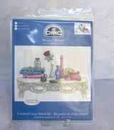 Vintage Vanity Cross Stitch Kit: Beauty, Pearlescent Aida, Maria Diaz DMC 10″×6″, BK1540