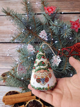 Counted Cross Stitch Kit – Gnome Spirit of Christmas Toy, Linen Fabric & Beads, DIY Embroidery