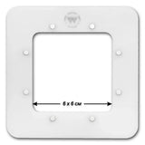 Magnetic Embroidery Hoop: Plastic Cross Stitch Frame, gold pattern (2.4x2.4 IN)
