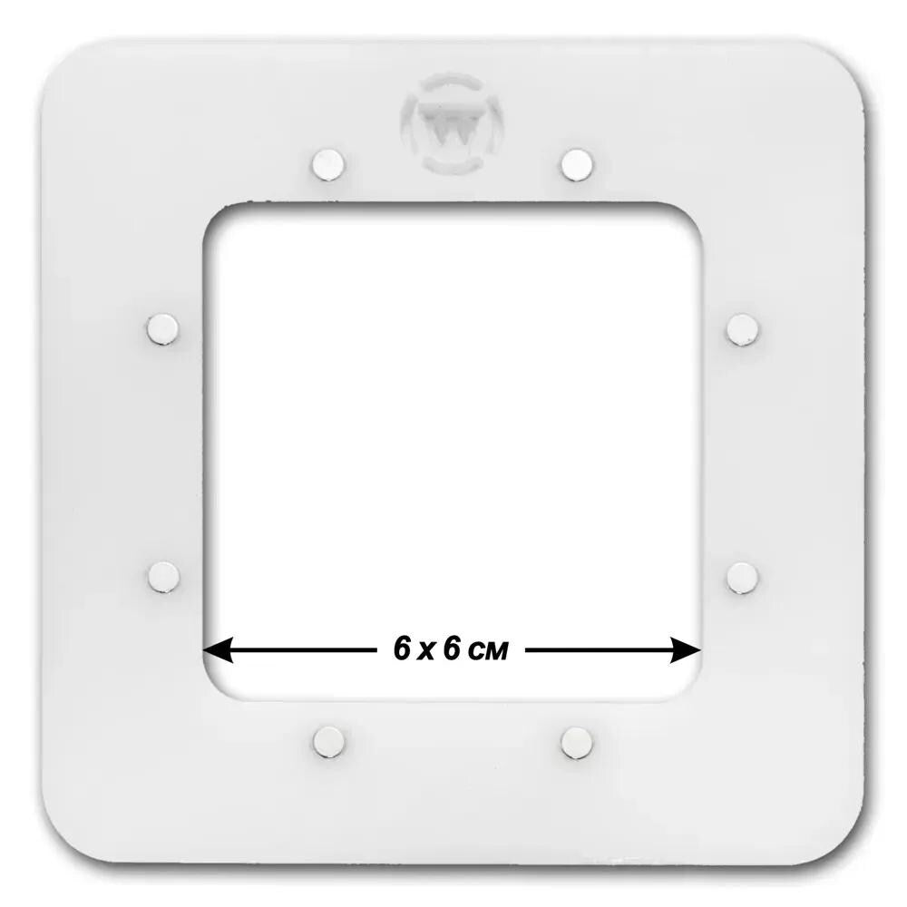 Magnetic Embroidery Hoop: Plastic Cross Stitch Frame, gold pattern (2.4x2.4 IN)