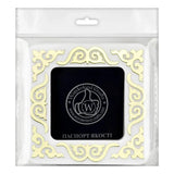 Magnetic Embroidery Hoop: Plastic Cross Stitch Frame, gold pattern (2.4x2.4 IN)