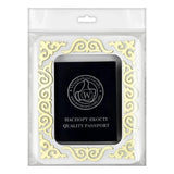 Plastic Magnetic Frame for embroidery and needlework, , white and gold ornament, 2.55x3.54 IN
