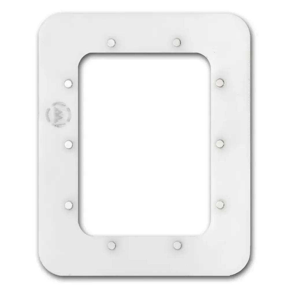 Plastic Magnetic Frame for embroidery and needlework, , white and gold ornament, 2.55x3.54 IN