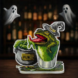 Cross Stitch Kit on plastic base: Frog Cocktail