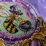 Cross Stitch kit Honey magic, threads, beads and decorative crystals.