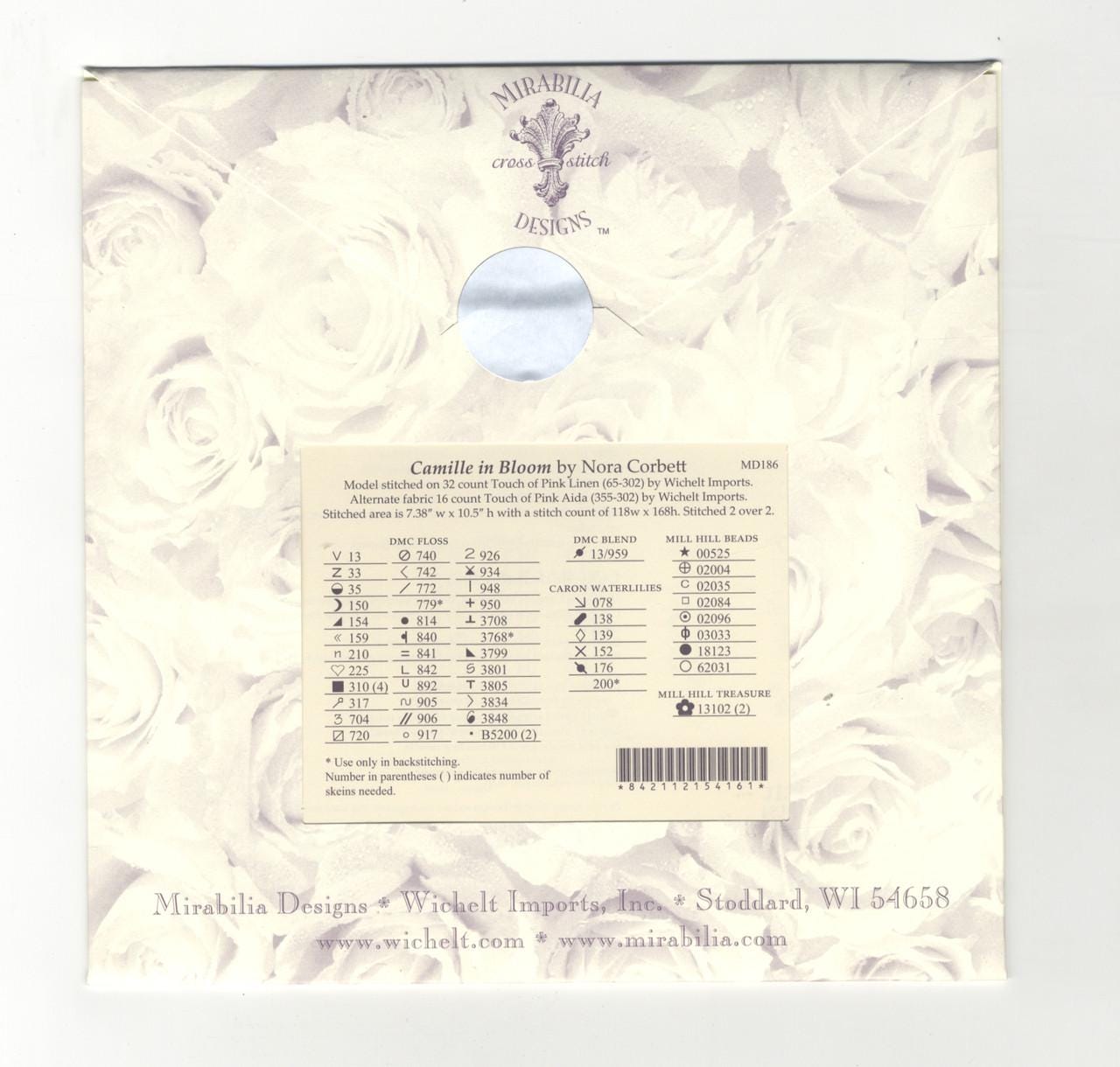 Mirabilia - Camille in Bloom cross stitch pattern only, MD-186