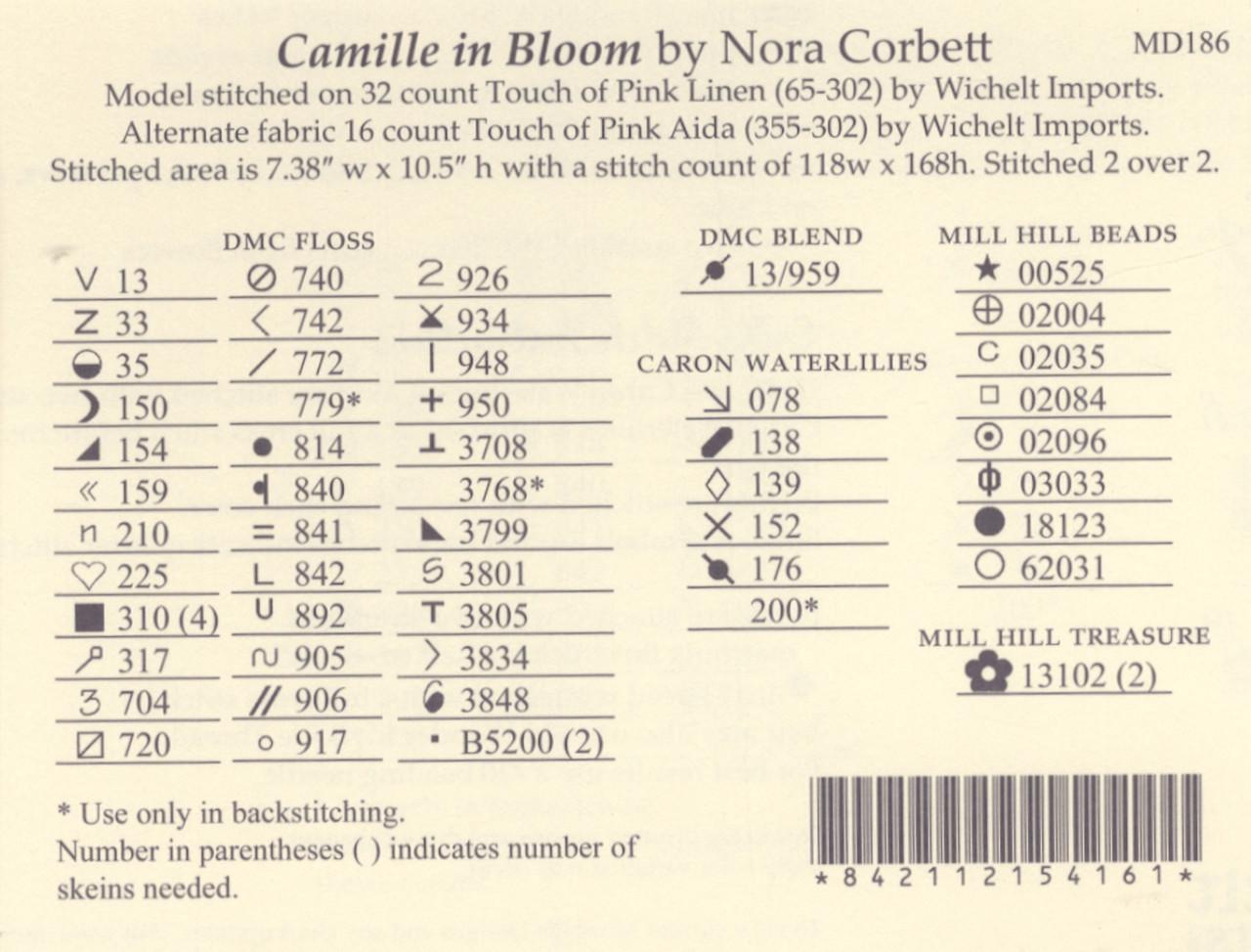 Mirabilia - Camille in Bloom cross stitch pattern only, MD-186
