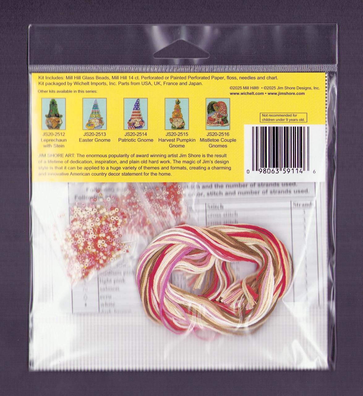 Gnome with Heart Bead Embroidery Kit: Jim Shore Mill Hill (2025)