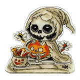 Skeleton and the bug Cross Stitch Kit on Plastic base
