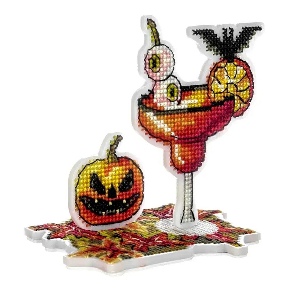 Cross Stitch Kit on plastic base: Bat Eye Cocktail