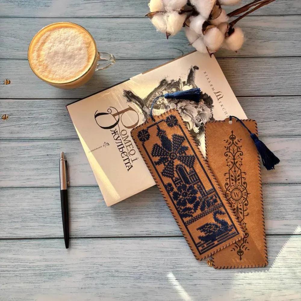 Bookmark set Craft cardboard embroidery kit "Old Mill"