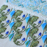 Dragonfly Cross Stitch Sampler Kit: Tela Artis Hand-Dyed DMC, Evenweave Fabric