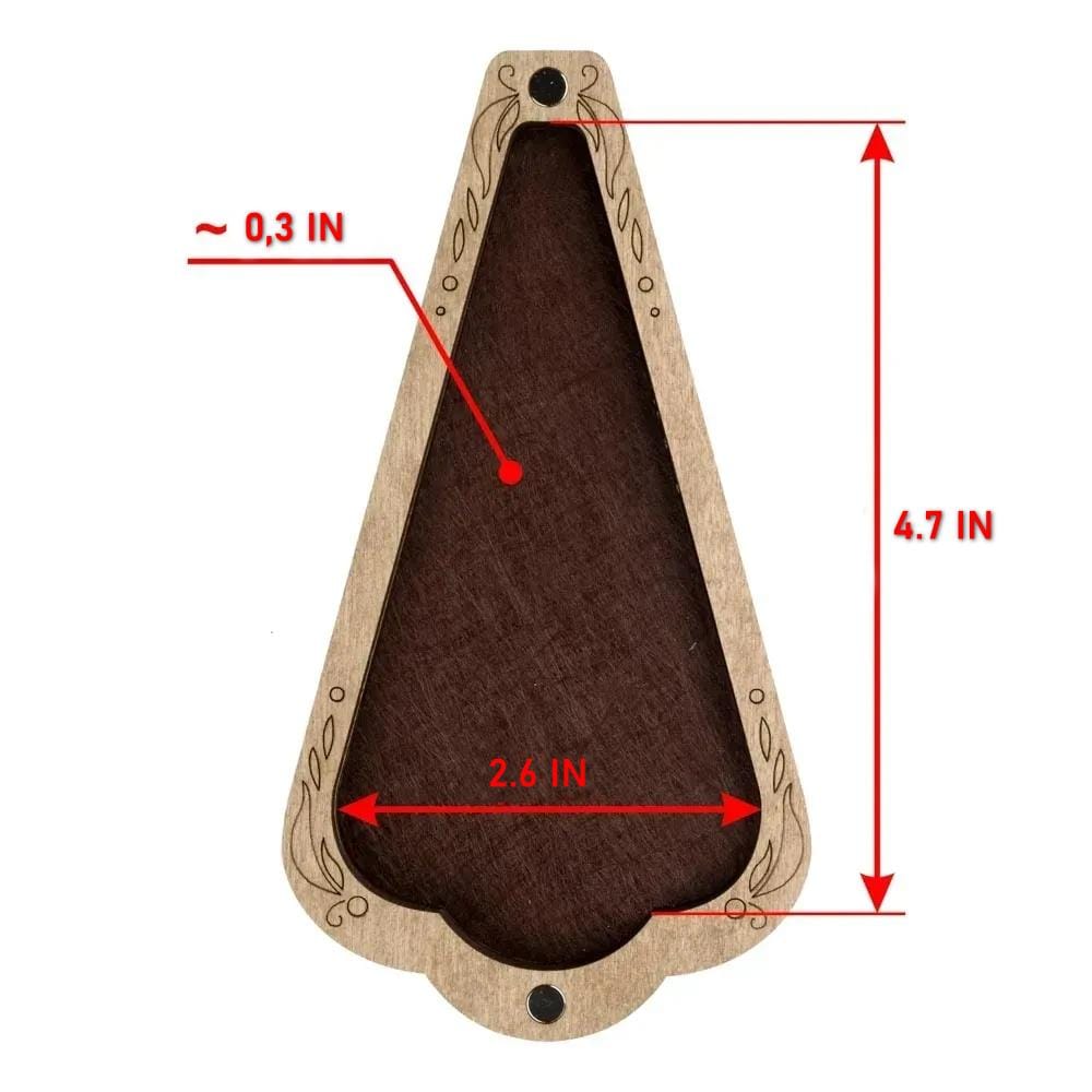 Organizer plywood for scissors with magnetic lid, 2.6"x4.7" IN, ZB-192