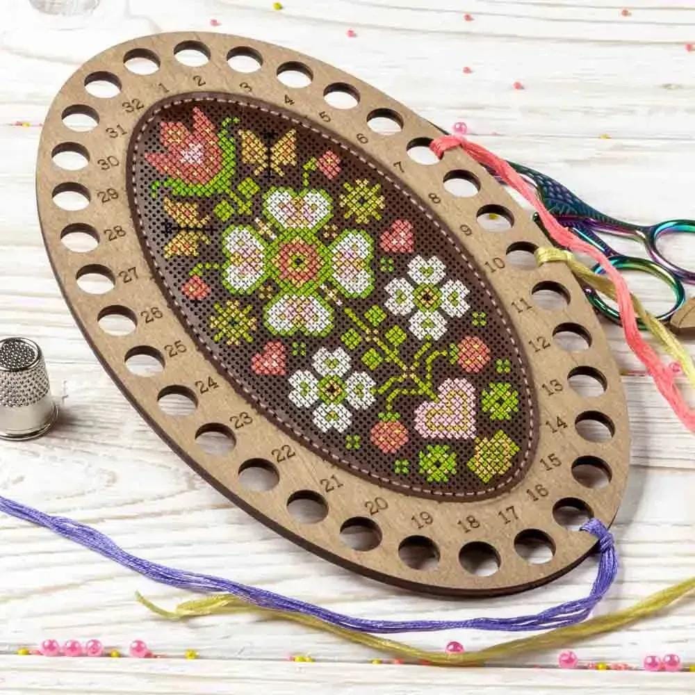 DIY Thread Organizer Kit: Faux Leather Ornament, Needlework Gift