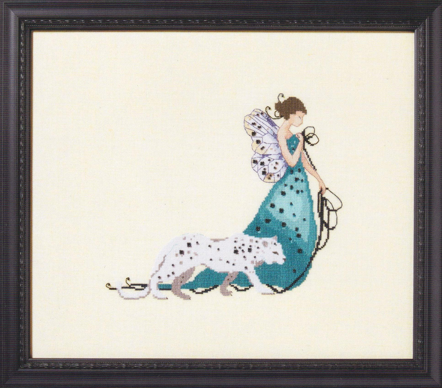 Daughters Of The Wild - Miss Leopard Cross Stitch Chart Pattern by Nora Corbett NC369