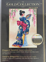 Counted Cross Stitch Kit Dimensions Gold Petite  6"X6" -Elegant Geisha (18 Count), 6953