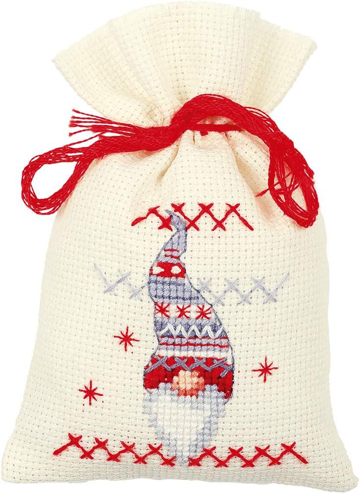 Christmas Gnomes Cross Stitch Bag Kit: Set of 3, Vervaco