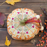 Pumpkin Fall Heart Counted Cross Stitch sampler Tela-Artis X-357, Evenweave Fabric