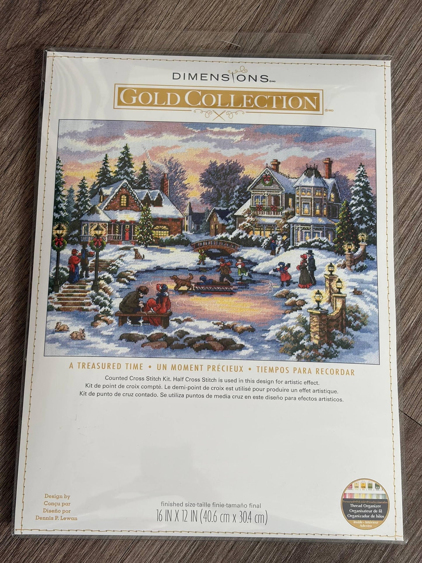 Dimensions Gold Collection A Treasured Time 8569, Counted Cross Stitch Kit, 16 Count Grey Aida