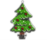 Bead Embroidery Kit on plastic base Christmas Tree, PL-051. Fast DIY Kit