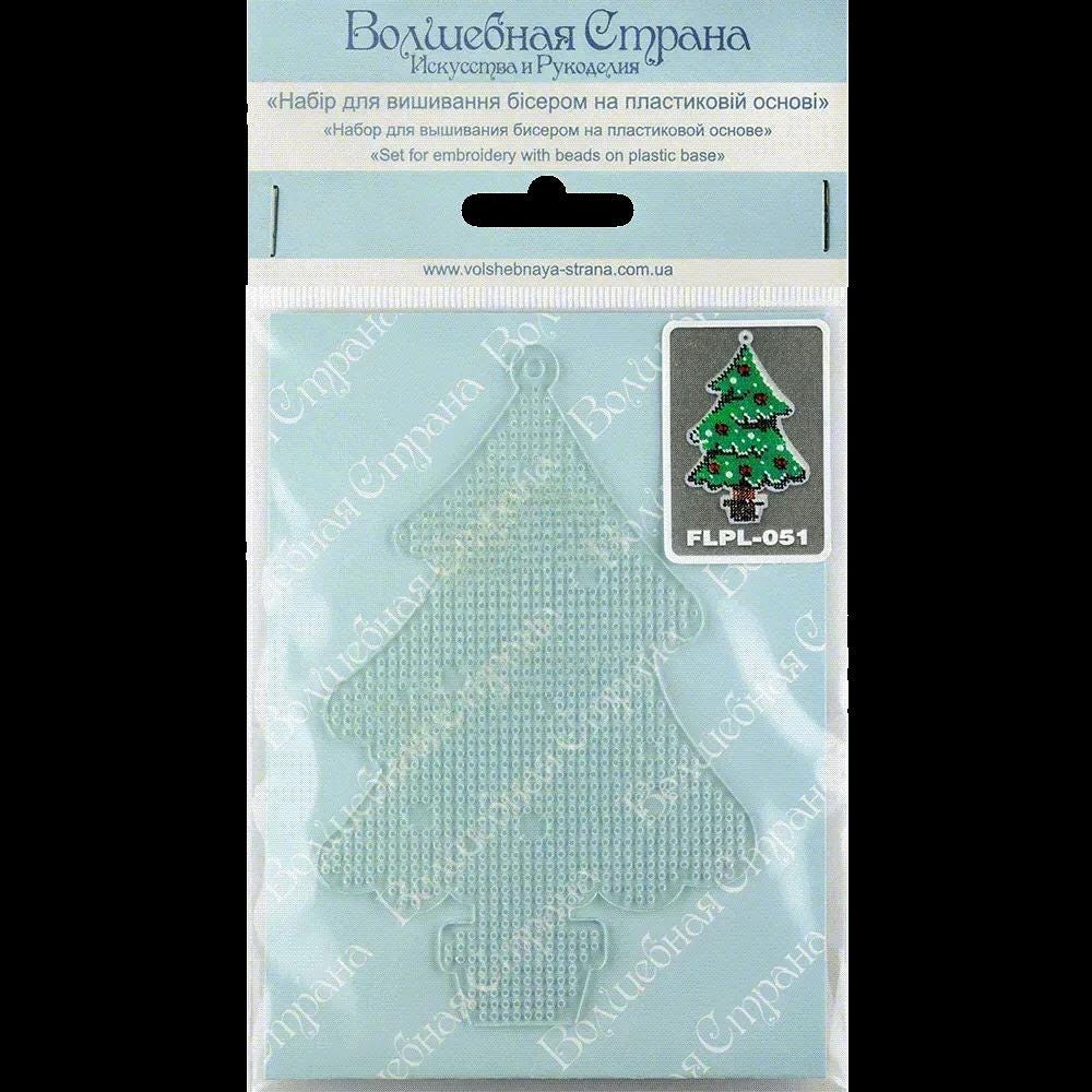 Bead Embroidery Kit on plastic base Christmas Tree, PL-051. Fast DIY Kit