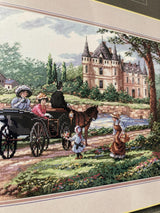 Dimensions Gold Collection M'Lady's Chateau 3790, Counted Cross Stitch Kit, 14 Count Ivory Aida