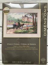 Dimensions Gold Collection M'Lady's Chateau 3790, Counted Cross Stitch Kit, 14 Count Ivory Aida