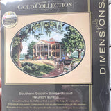 Dimensions Gold Collection Southern Social 35010, Counted Cross Stitch Kit, 18 Count Ivory Aida