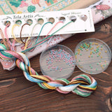 Counted Cross Stitch Sampler Kit:Gingerbread house, Hand-Dyed threads, Evenweave Fabric, Beads