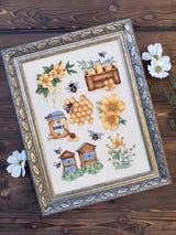 Counted Cross Stitch Kit: Honey collection, Aida 16ct,Hand-Dyed Threads