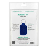 Embroidery Kit faux leather keychain base dark blue, BE-071. Fast DIY Kit