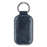 Embroidery Kit faux leather keychain base dark blue, BE-071. Fast DIY Kit
