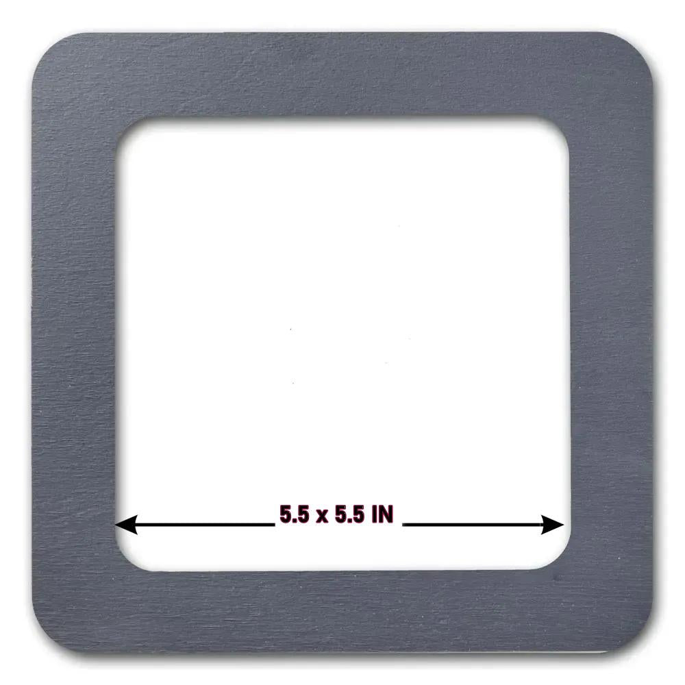 Plywood Embroidery Hoop with Magnetic Holders (5.5x5.5 IN), gray, plain, hand-painted