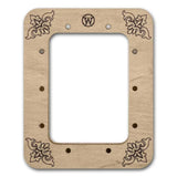 Vertical Gray Plywood Embroidery Hoop with Magnetic Holders (2.5x3.5 IN), plain, hand-painted