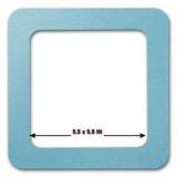 Plywood Embroidery Hoop with Magnetic Holders (5.5x5.5 IN), pastel green-blue, plain, hand-painted