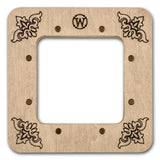 Small  Plywood Embroidery Hoop pastel green-blue with Magnetic Holders (2.4x2.4 IN), plain, hand-painted