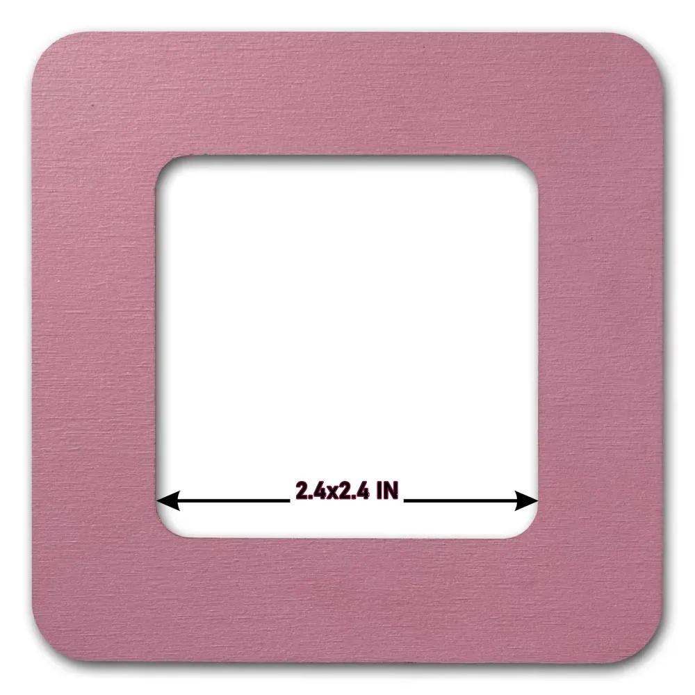 Small  Plywood Embroidery Hoop pastel pink with Magnetic Holders (2.4x2.4 IN), plain, hand-painted