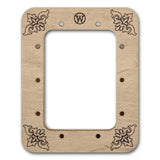 Vertical Pink Plywood Embroidery Hoop with Magnetic Holders (2.5x3.5 IN), plain, hand-painted